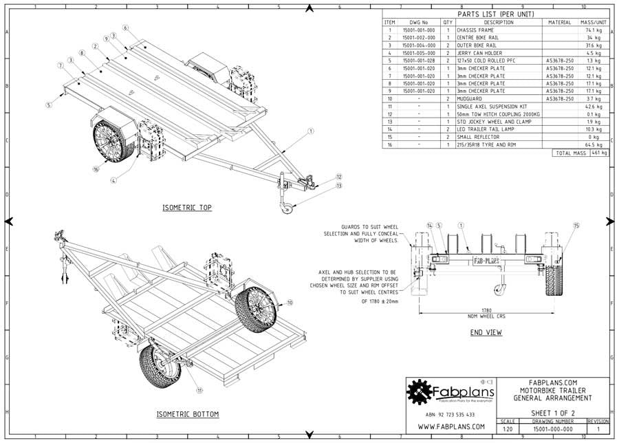 Motorbike Trailer Plans.