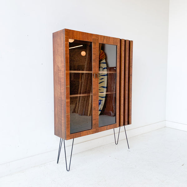 Mid Century Modern Brutalist Style Curio Cabinet – Atomic Furnishing ...