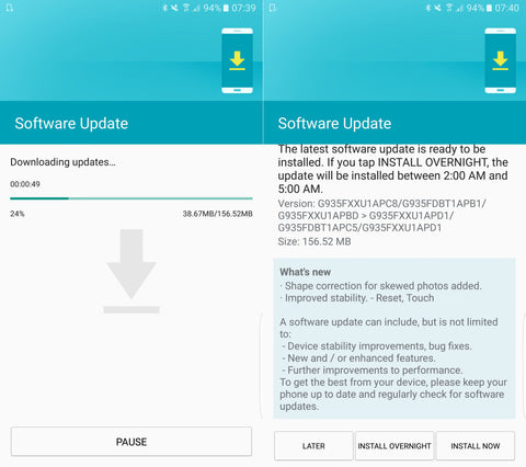 S7 and S7 edge firmware updates