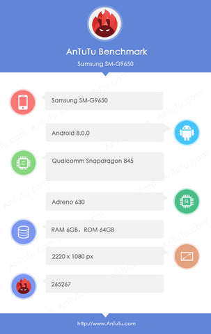 AnTuTu benchmark for S9+ Snapdragon 845