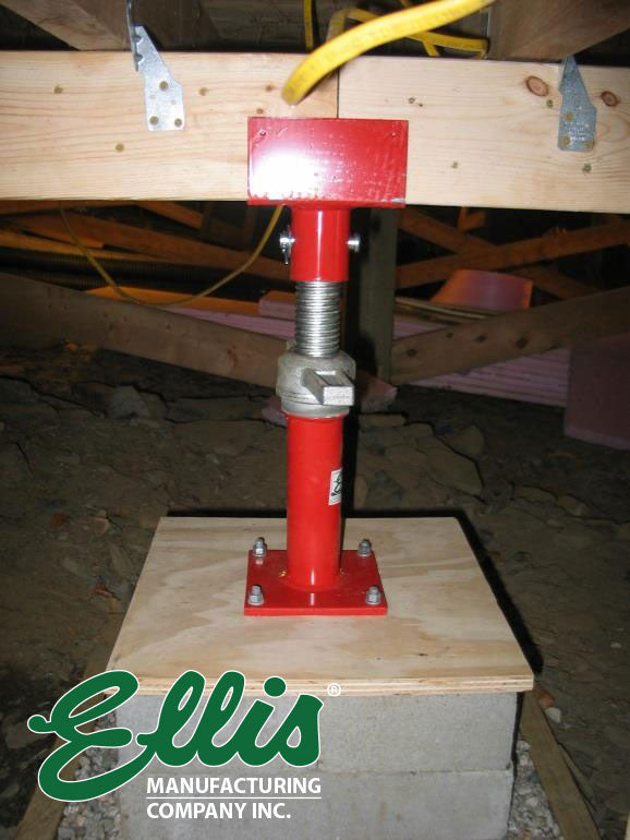 Rotting Posts on Cabin Support With Ellis MFG Steel Shores