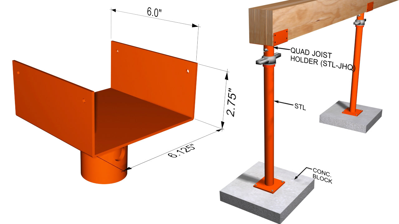 Ellis MFG Quad Joist Holder For Light Duty Steel Shores