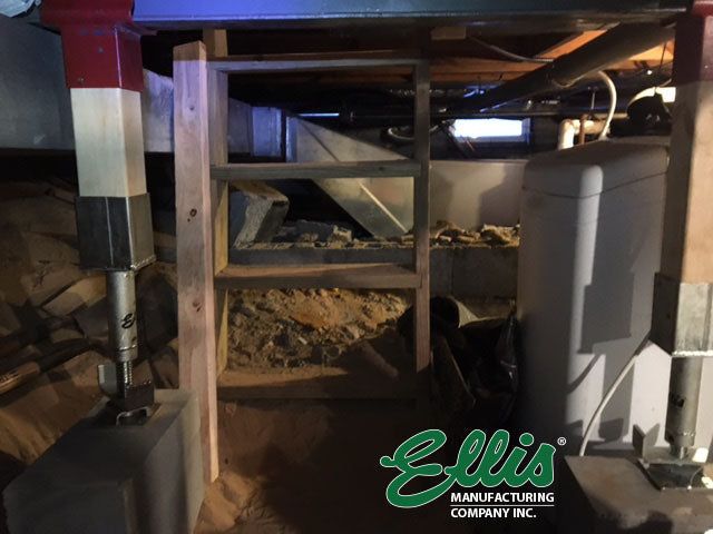 Ellis Floor level jack screws in crawlspace