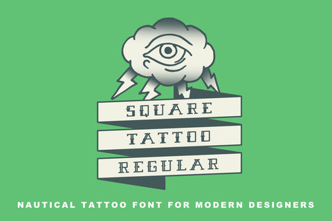 Square Tattoo Font