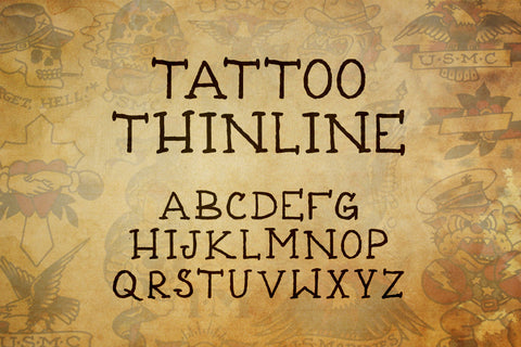 Tattoo Thinline Script Font