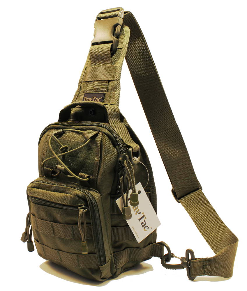 TravTac Stage I Sling Bag, Premium Small EDC Tactical Sling Pack 900D