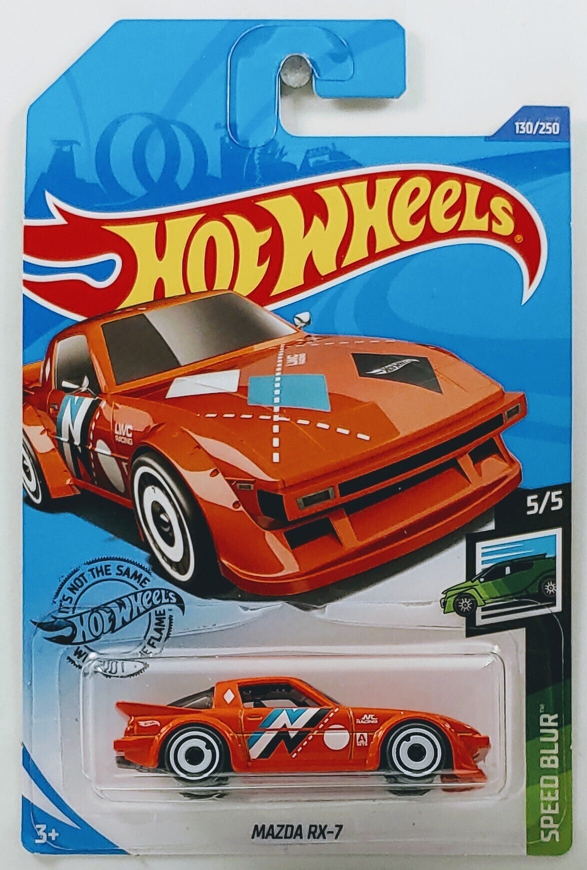Amazoncom Hot Wheels 2020 Hw Turbo 95 Mazda RX7 Blue 43250  Toys   Games