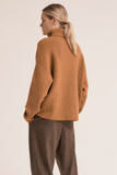 OVERSIZED KNIT TURTLENECK | CAMEL