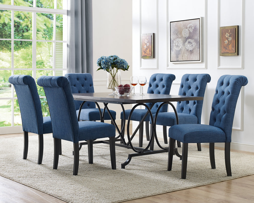 Tinga 7pc Dining Set - Blue – Candace & Basil Furniture
