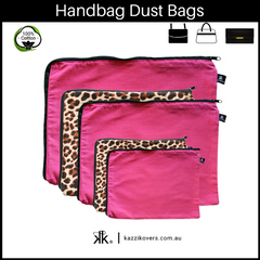 Fuchsia Pink + Leopard Print | Dust Bags for Handbags