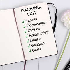 Packing list for travel