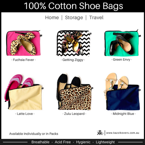 Different Colours and Prints Shoe Dust Bags | 100% Cotton