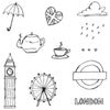 Clear Stamps Set 11PK - London Icons