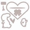Sizzix Framelits Die Set 8PK w/5PK Stamps - Bunny Love