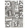 Sizzix 3-D Texture Fades Embossing Folder - Numbered by Tim Holtz