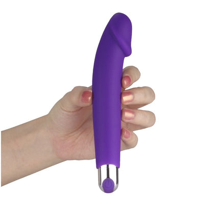 Randy Fox - Rechargeable Purple Pleasers II - Silicone Vibrator With Removable Bullet