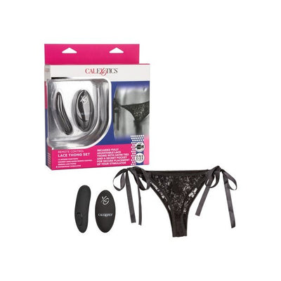 Cal Exotics - Remote Control Lace Thong Vibrating Panty Set