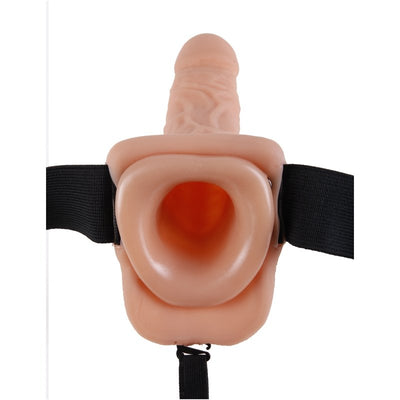 PipeDream Fetish Fantasy - 7 Inch Vibrating Hollow Strap-On Vibrator With Balls