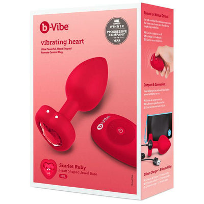 B-Vibe Remote Control Vibrating Jewelled Heart Plug