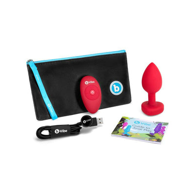 B-Vibe Remote Control Vibrating Jewelled Heart Plug