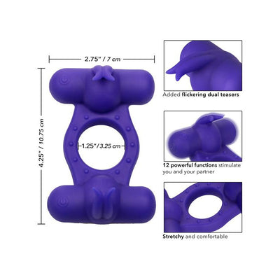 Calexotics Silicone Rechargeable Triple Orgasm Enhancer