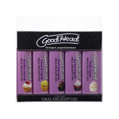 Doc Johnson Goodhead Oral Delight Gel Cupcake 5 Pack 1 fl oz 