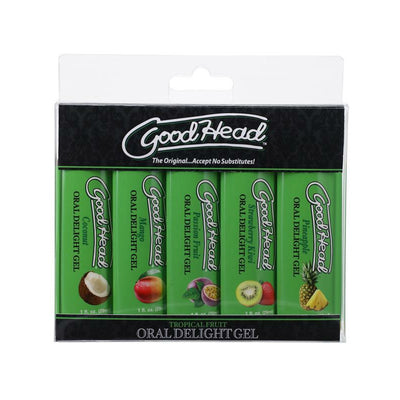 Doc Johnson Goodhead Oral Delight Gel Tropical Fruits 5 Pack 1 fl oz 