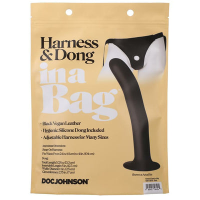 Doc Johnson Harness & Dong In A Bag Black