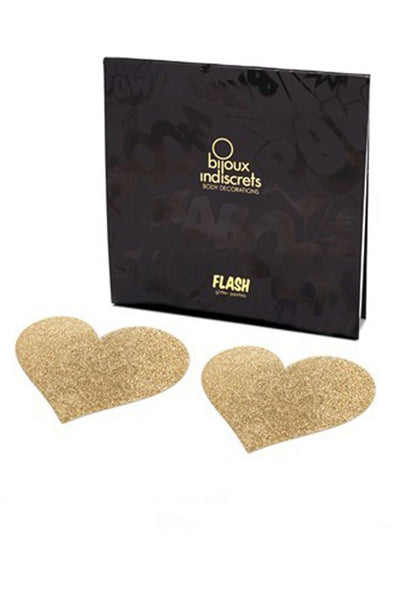 Bijoux Indiscrets Flash - Heart Gold Pasties