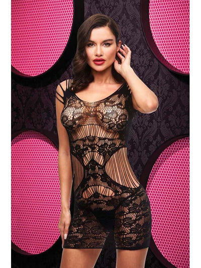 Lapdance Lingerie Lace Cut Out Mini Dress