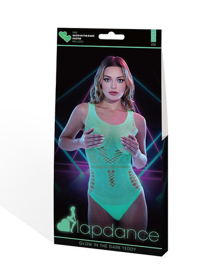 Lapdance Lingerie Lapdance Glow In The Dark Teddy with Fishnet Design