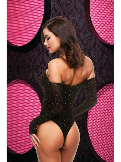 Lapdance Lingerie Off The Shoulder Sparkle Teddy