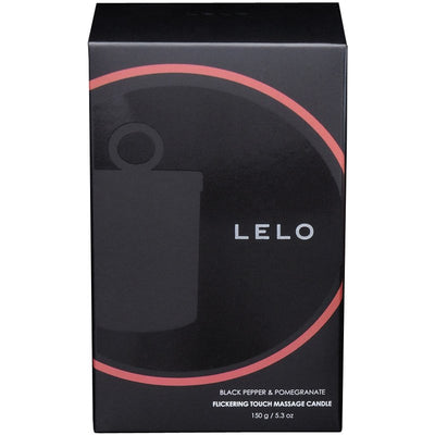 LELO Flickering Massage Candle Lotion - Black Pepper & Pomegranate - Black