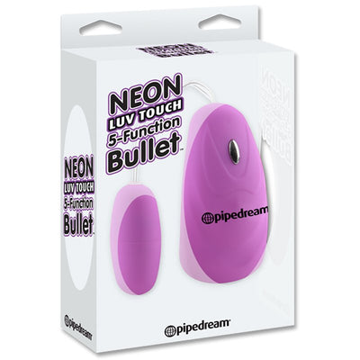 PipeDream Neon Luv Touch Bullet 5 Function Vibrator