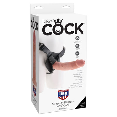 PipeDream King Cock - Strap-On Harness with 9 Inch Cock Strap-On Dildo Harness Kit