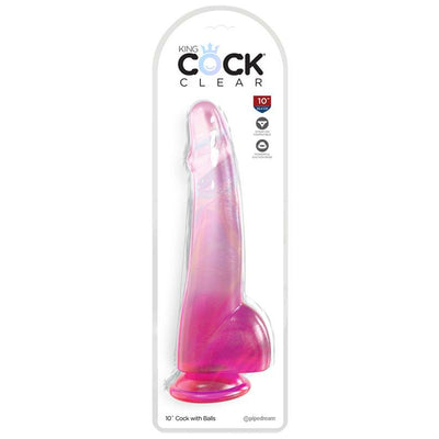 Pipedream King Cock Clear 10 inch with Balls