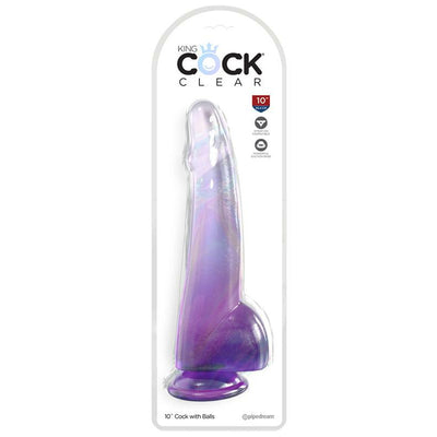 Pipedream King Cock Clear 10 inch with Balls