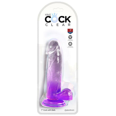 Pipedream King Cock Clear 7 inch with Balls