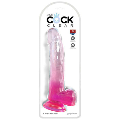 Pipedream King Cock Clear 9 inch with Balls