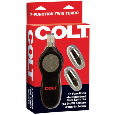 California Exotic COLT 7 Function Twin Turbo Bullets Egg Vibrator