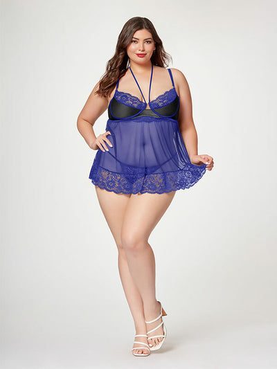 Seven Til Midnight The Romantic Two Piece Babydoll Set STM-11547X