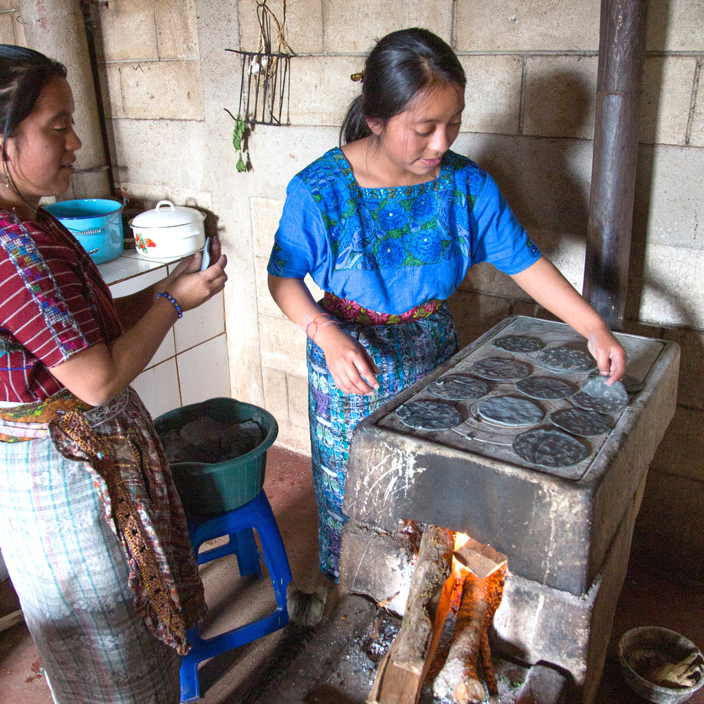 Basket makers making tortillas