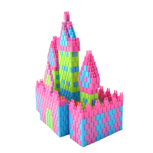 Pinblock_Ceative_Building_Block_Toy_3D_Model_Fire_castle