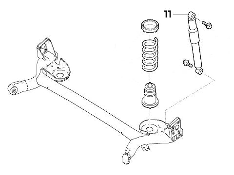 fiat 500 rear shock absorbers