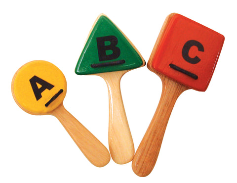 3 ABC/123 Castanets on Handle