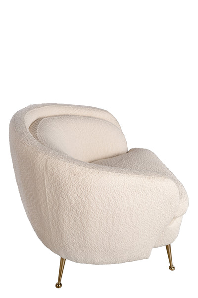 FOS383WHTPalermo Accent Chair in Boucle White – Statements by J