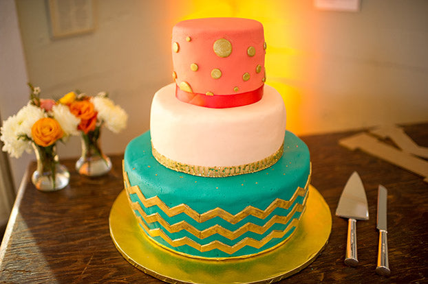 colorful wedding cake