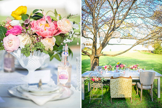 rose lemonade at wedding