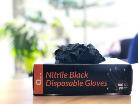 black nitrile gloves