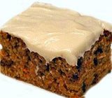 A square of Chocolate Chip Carrot Cake - Renee's Garden